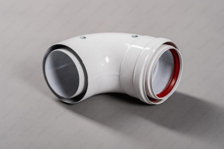 Отвод алюминиевый 45 град. с теплоизоляцией Ø 80-100 Отвод алюминиевый 45 град. с теплоизоляцией Ø 80-100